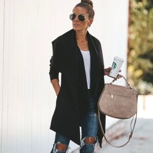 Vici Pocketed Drape Coatigan